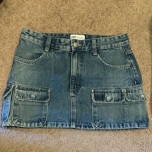 Never Worn Zara Jean mini skirt